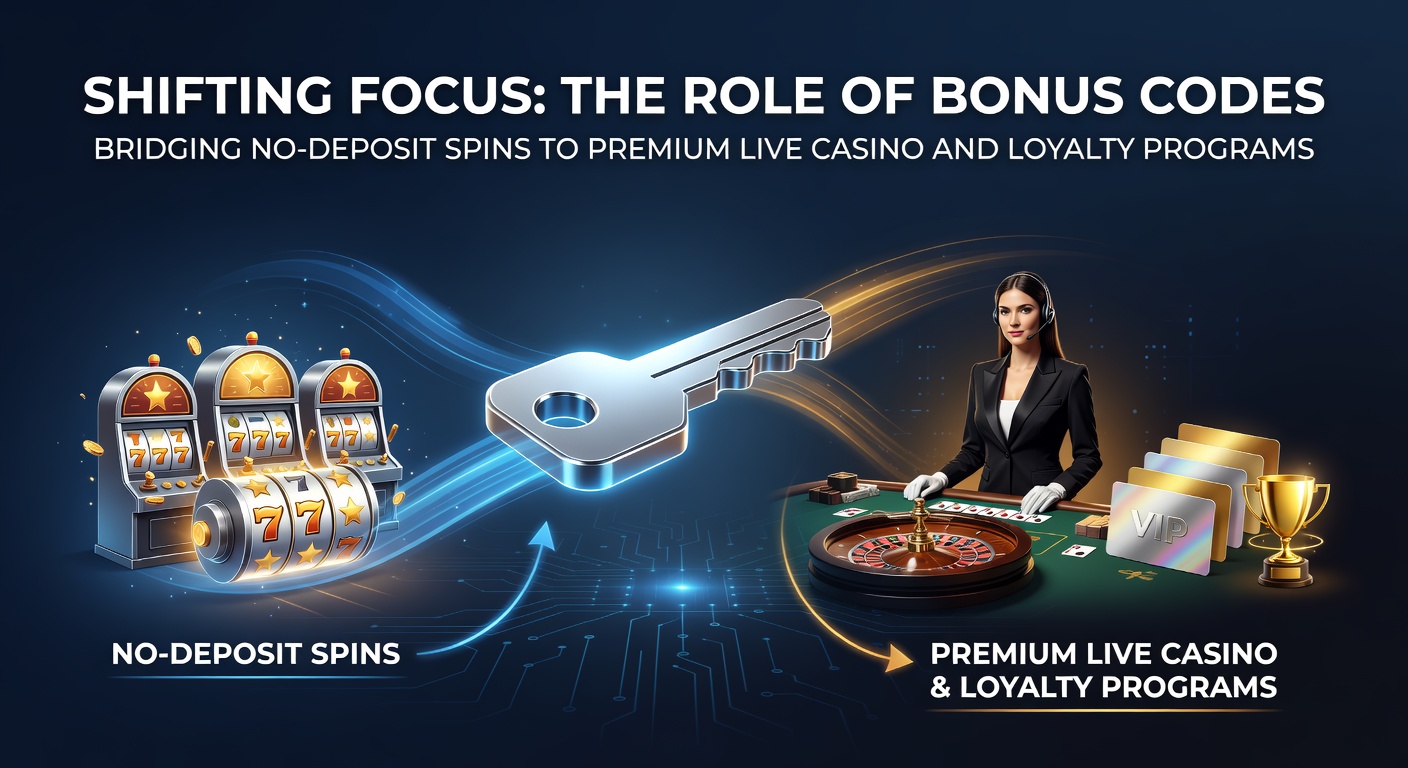 Darstellung der Nutzung von Bonus-Codes beim Übergang von No-Deposit-Spins zu Live-Casino-Angeboten
