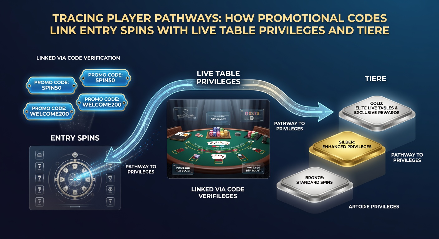 Diagram illustrating player progression from promotional entry spins through live table access to tiered VIP membership benefits